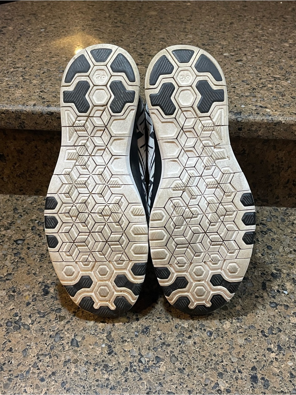 Nike Free TR Fit 5 Womens 7.5 Black & White Geometric Training Shoes Lime Accent - Picture 8 of 9